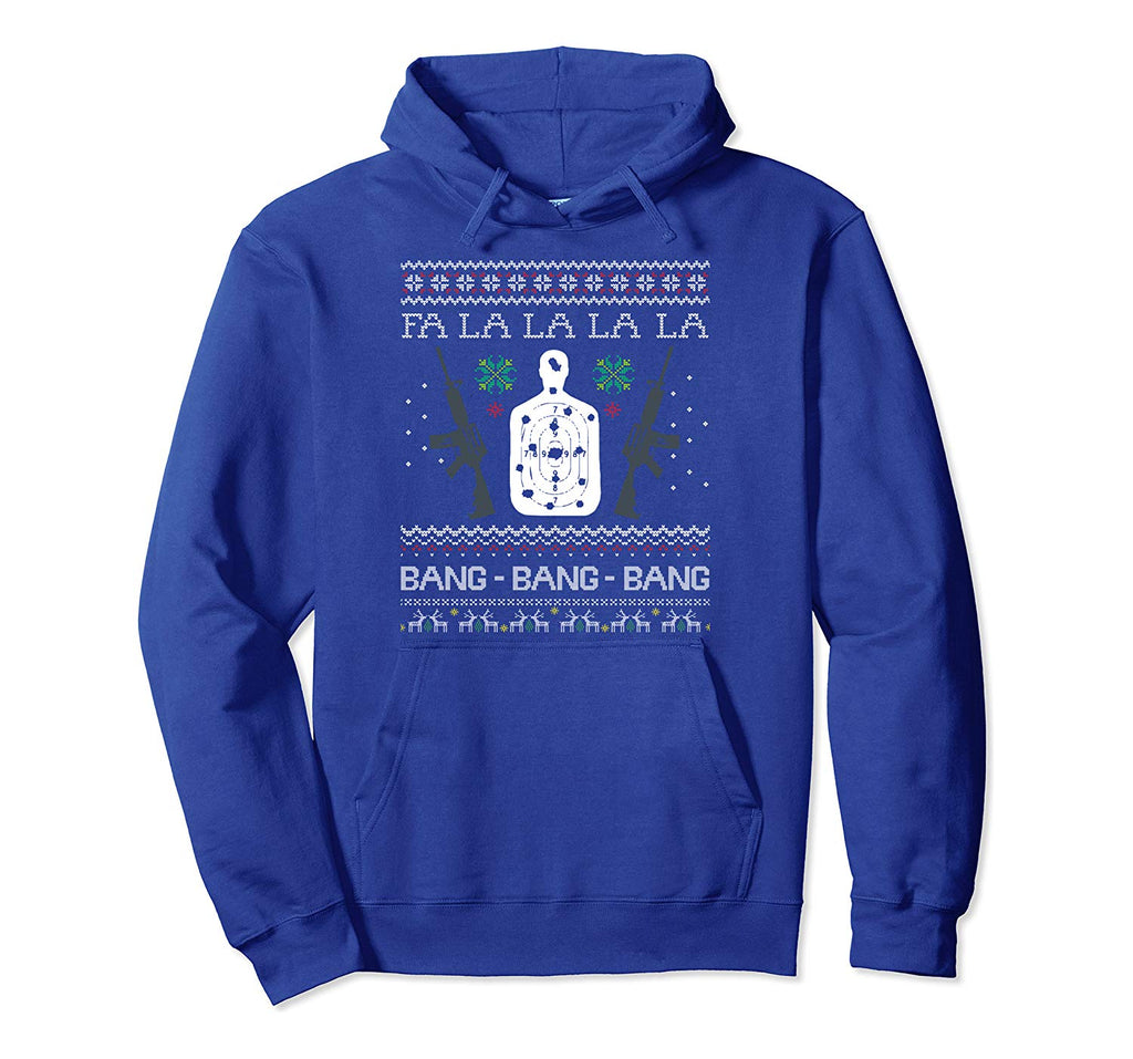 Bang Bang AR-15 Gun Point Cool Christmas Gift Ugly Pullover Hoodie