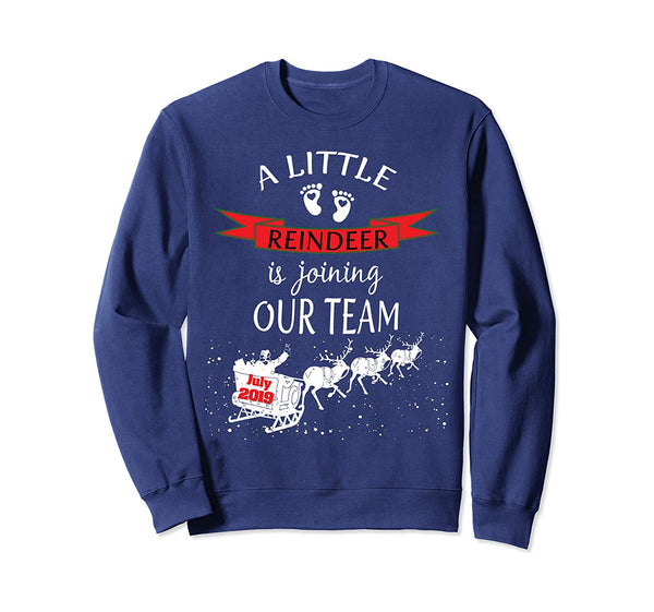 July 2019 Christmas Pregnancy Announcement Sweatshirt Baby