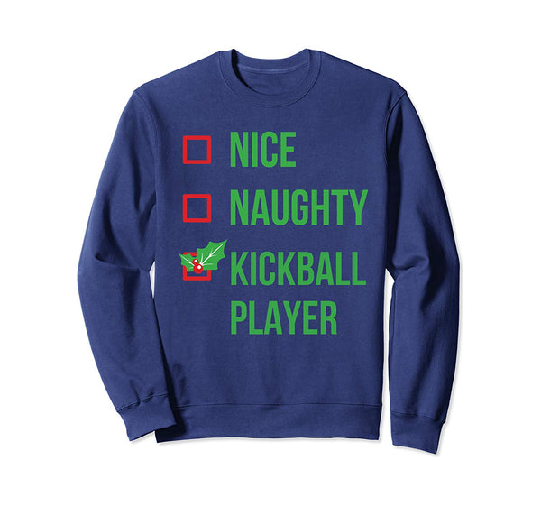 Kickball Player Funny Pajama Christmas Gift Sweatshirt