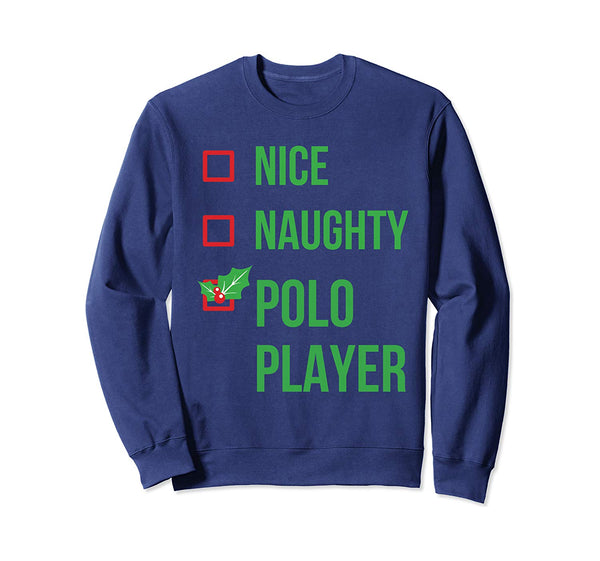Polo Player Funny Pajama Christmas Gift Sweatshirt