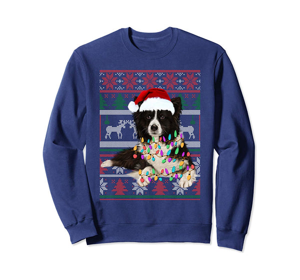 Border Collie Ugly Sweater Christmas Gift Sweatshirt