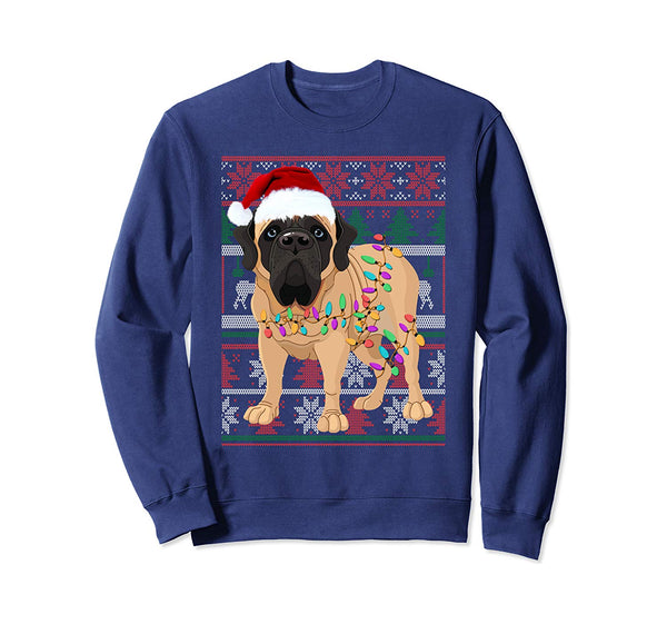 English Mastiff Ugly Sweater Christmas Gift Sweatshirt