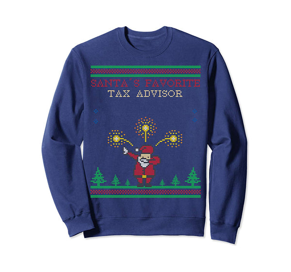 Santa's favorite Tax Advisor funny Christmas ugly Sweatshirt