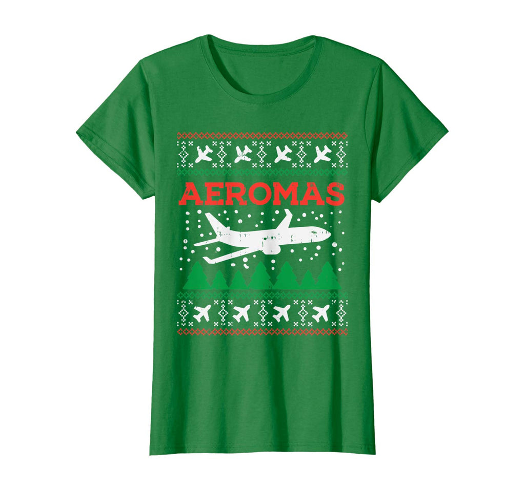 Aeromas Plane Ugly Christmas Sweater Flight Xmas Pilot Gift T-Shirt