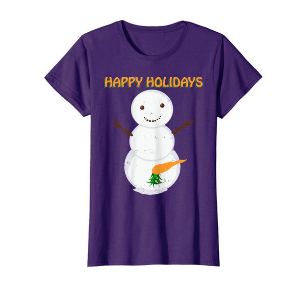Naughty Dirty Carrot Snowman Funny Ugly Christmas Shirt Gift T-Shirt