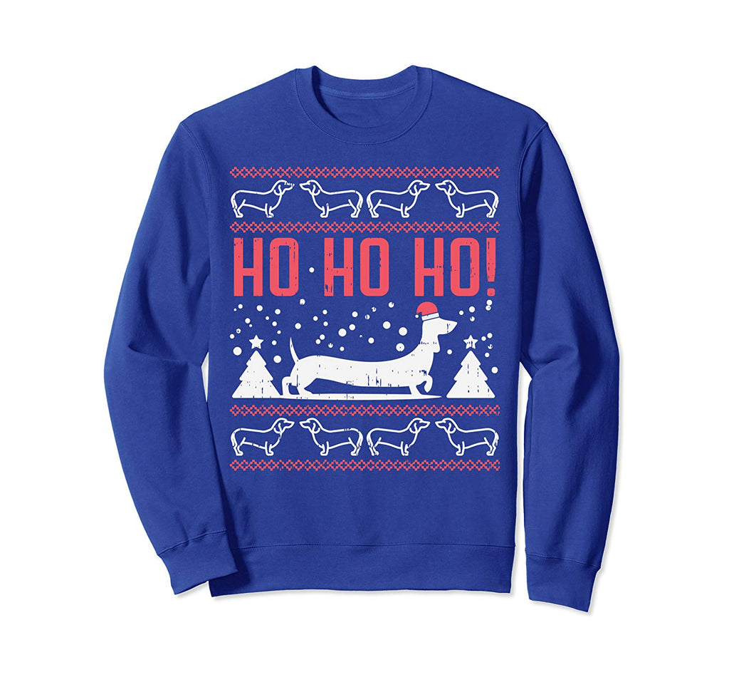 Ho Ho Dachshund Santa Ugly Christmas Sweater Dog Owner Gift Sweatshirt