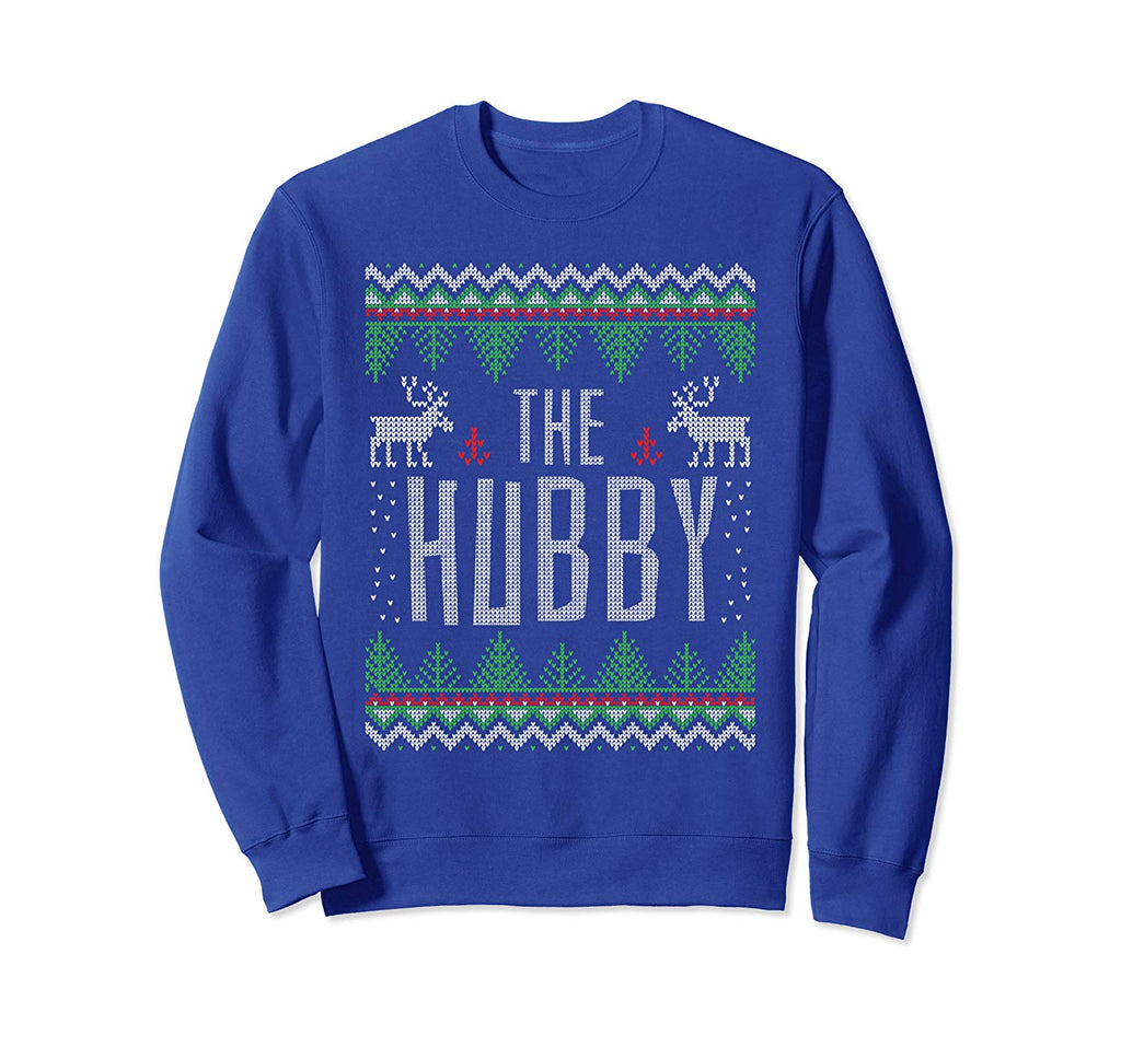 Hubby Wifey Matching Ugly Christmas Sweater Party Sweatshirt