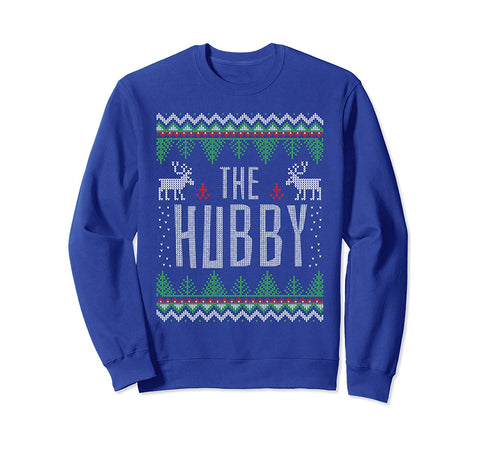 Hubby Wifey Matching Ugly Christmas Sweater Party Sweatshirt