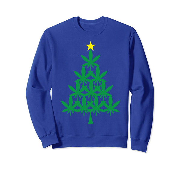 Marijuana Tree Weed Funny Ugly Christmas Sweatshirt Sweatshirt
