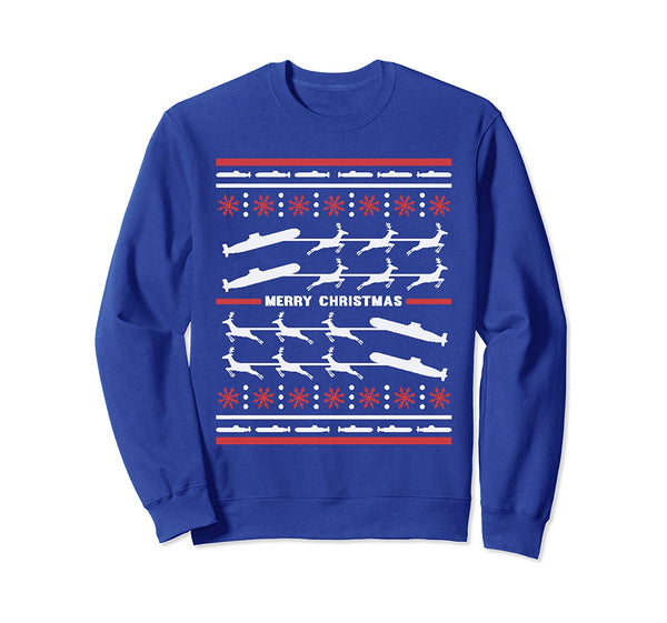 Submarine Navy Military Funny Ugly Christmas Sweatshirt Sweatshirt