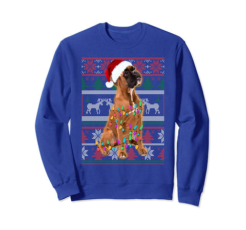 Boxer Ugly Sweater Christmas Gift Sweatshirt