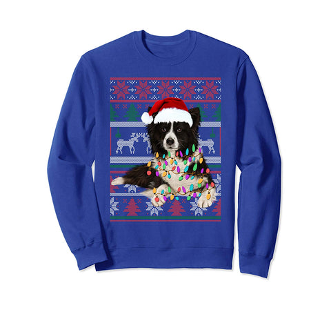 Border Collie Ugly Sweater Christmas Gift Sweatshirt