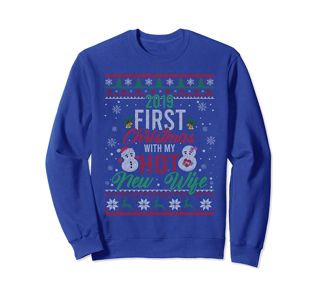 2019 First Christmas With My Hot New Wife Couple Sweater Sweatshirt