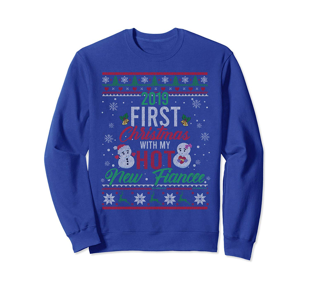 2019 First Christmas With My Hot New Fiancee Couple Sweater Sweatshirt