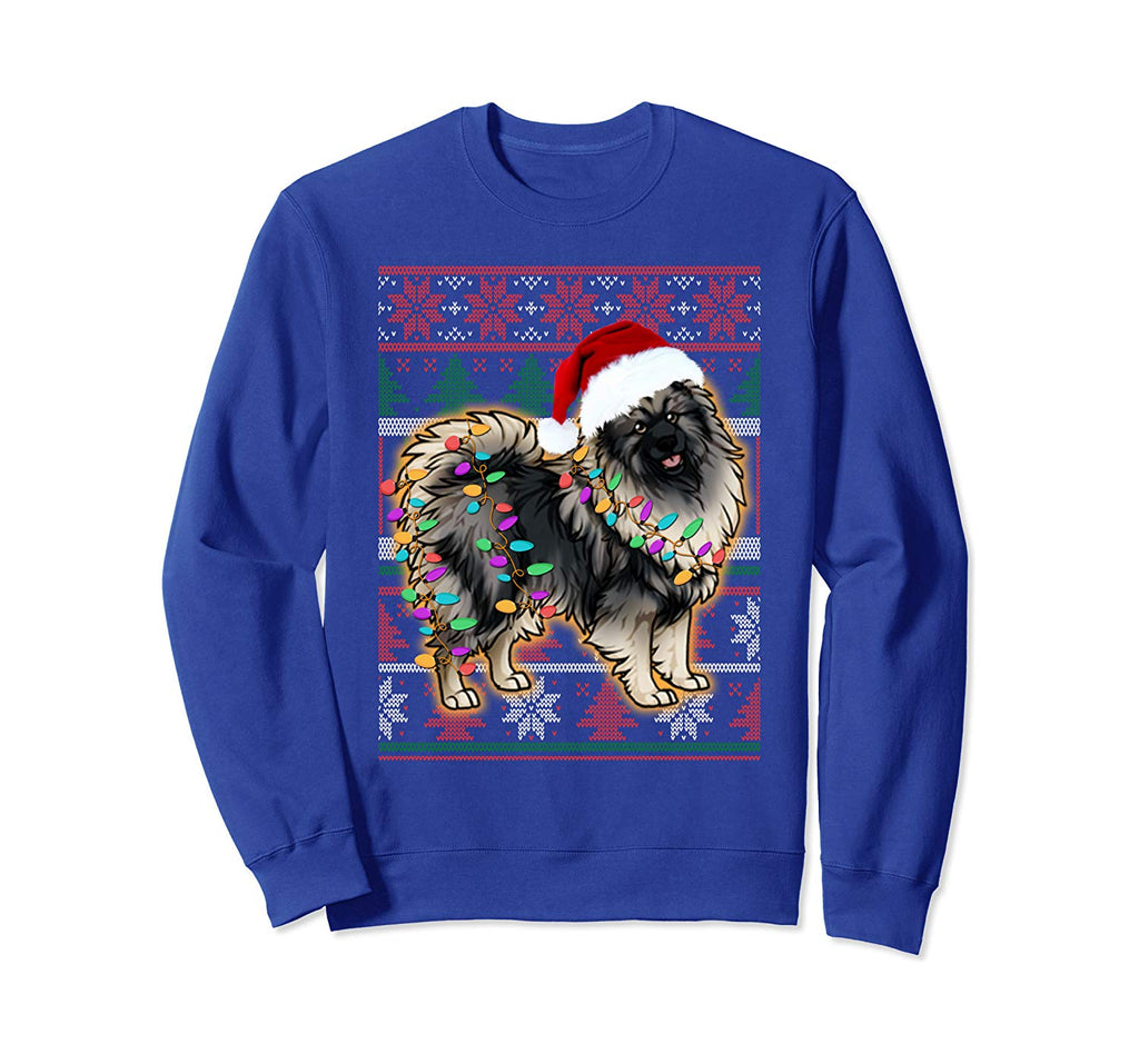 Keeshond Ugly Sweater Christmas Gift Sweatshirt