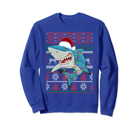 Funny Shark Lover Ugly Christmas Sweater Gift Sweatshirt