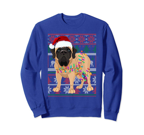 English Mastiff Ugly Sweater Christmas Gift Sweatshirt