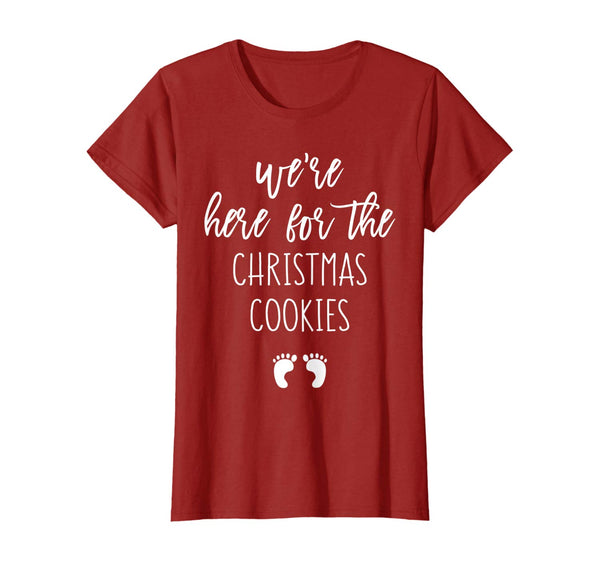 Womens Funny Xmas Gift for Pregnant Women Wife Christmas Pregnancy T-Shirt