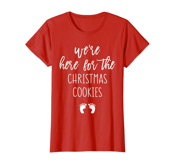 Womens Funny Xmas Gift for Pregnant Women Wife Christmas Pregnancy T-Shirt