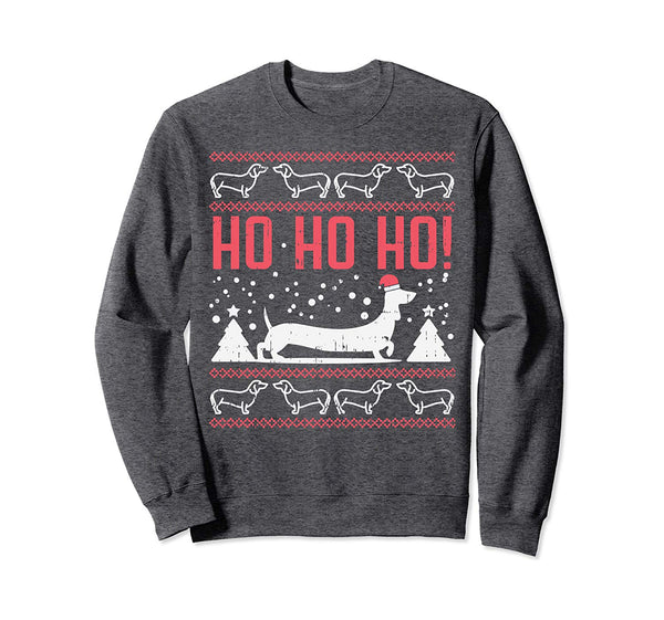 Ho Ho Dachshund Santa Ugly Christmas Sweater Dog Owner Gift Sweatshirt