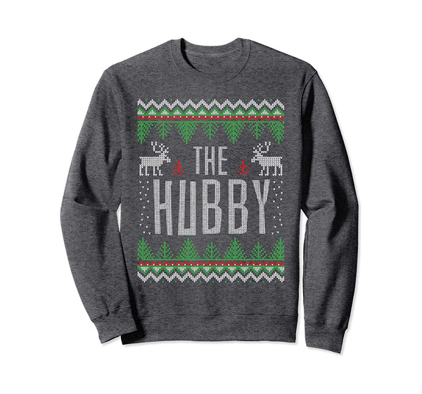 Hubby Wifey Matching Ugly Christmas Sweater Party Sweatshirt
