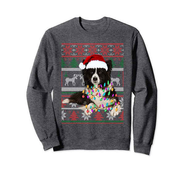 Border Collie Ugly Sweater Christmas Gift Sweatshirt