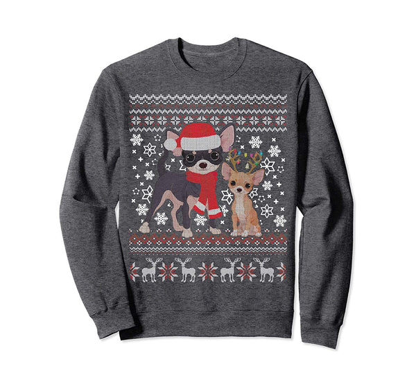 Chihuahua Dog Ugly Christmas Sweater Xmas Puppy Gift Sweatshirt