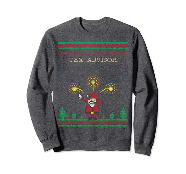 Santa's favorite Tax Advisor funny Christmas ugly Sweatshirt