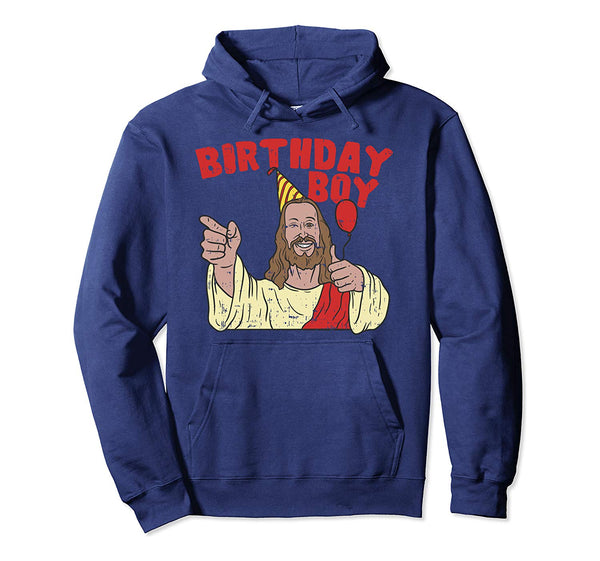Christmas Birthday Boy Funny Jesus Religion Christian Gift Pullover Hoodie