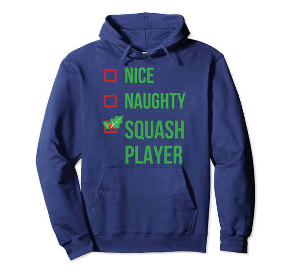 Squash Player Funny Pajama Christmas Gift Pullover Hoodie