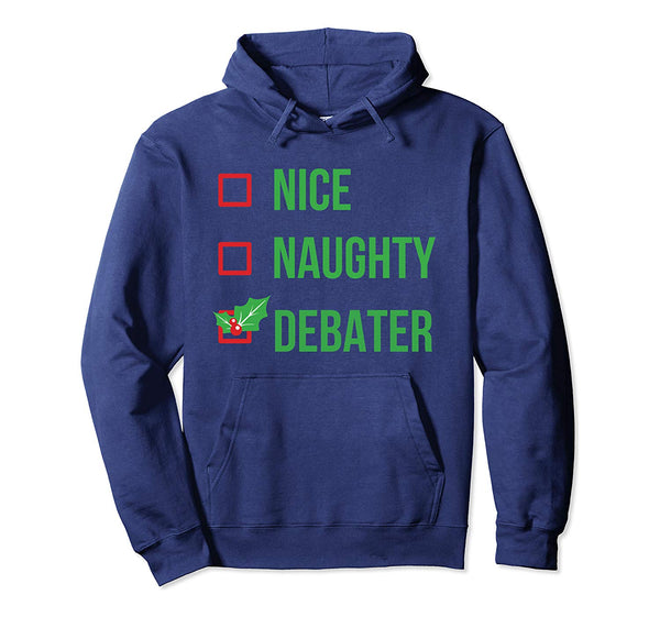 Debater Funny Pajama Christmas Gift Pullover Hoodie
