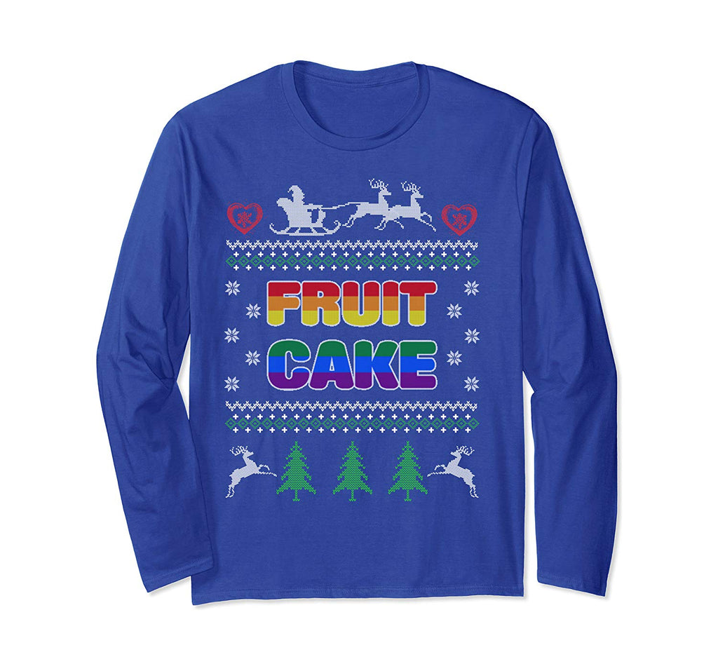 Fruit Cake Funny Gay Ugly Christmas Sweater LGBT Long Sleeve