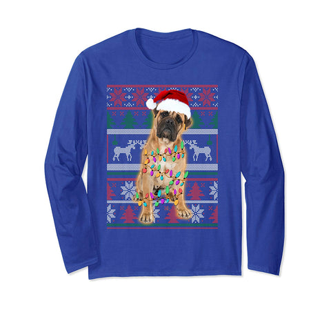 BullMastiff Ugly Sweater Christmas Gift Long Sleeve T-Shirt
