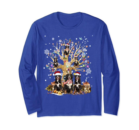 Bernese Mountain Dog Christmas Tree Ornament Gift Dog Lover Long Sleeve T-Shirt
