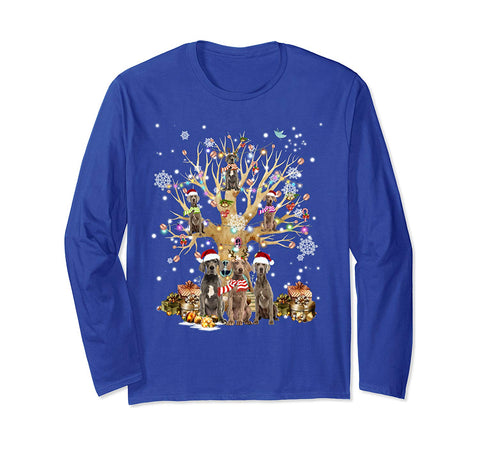 Weimaraner Christmas Tree Ornament Gift Dog Lover Long Sleeve T-Shirt