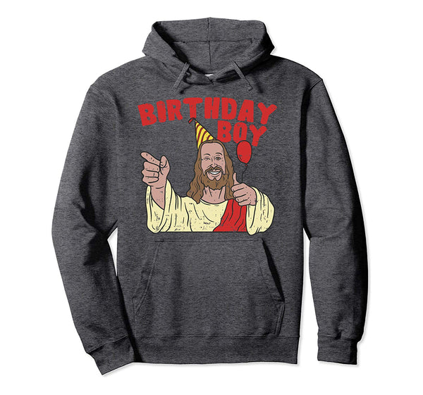 Christmas Birthday Boy Funny Jesus Religion Christian Gift Pullover Hoodie