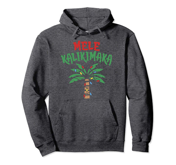 Mele Kalikimaka Palm Tree Hawaiian Christmas In July Pullover Hoodie