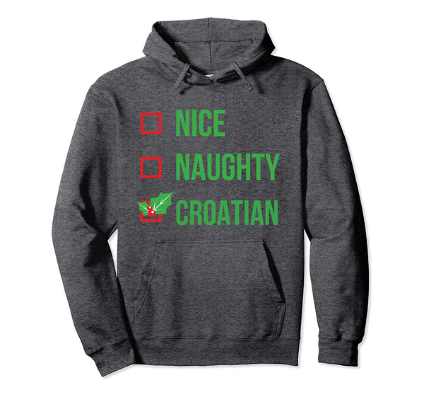 Croatian Funny Croatia Pajama Christmas Gift Pullover Hoodie